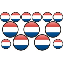autocollant drapeau Pays-Bas rond