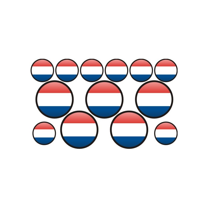 autocollant drapeau Pays-Bas rond