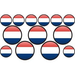 autocollant drapeau Luxembourg rond