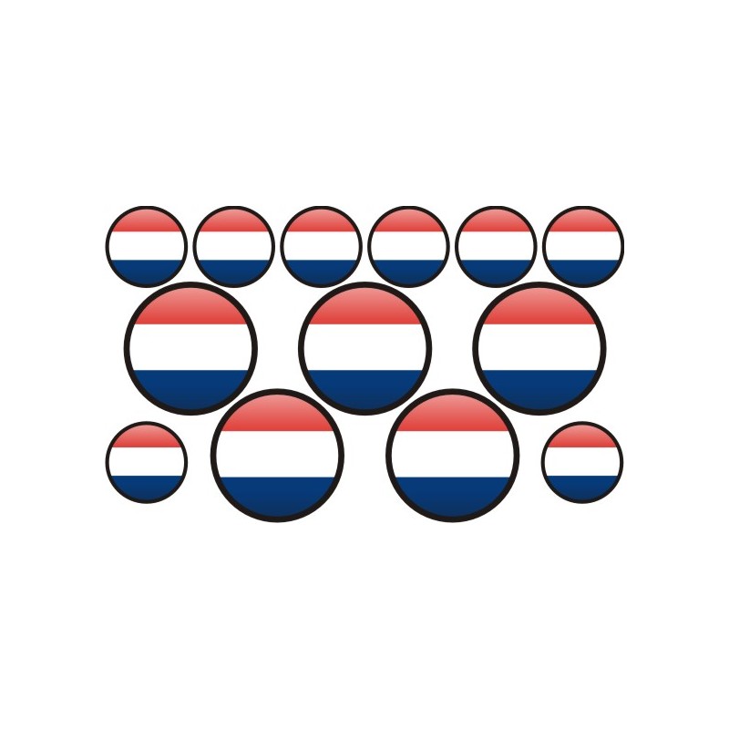 autocollant drapeau Luxembourg rond