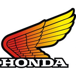 Autocollant Honda jeu de couleurs (rouge et noir) (20x25
