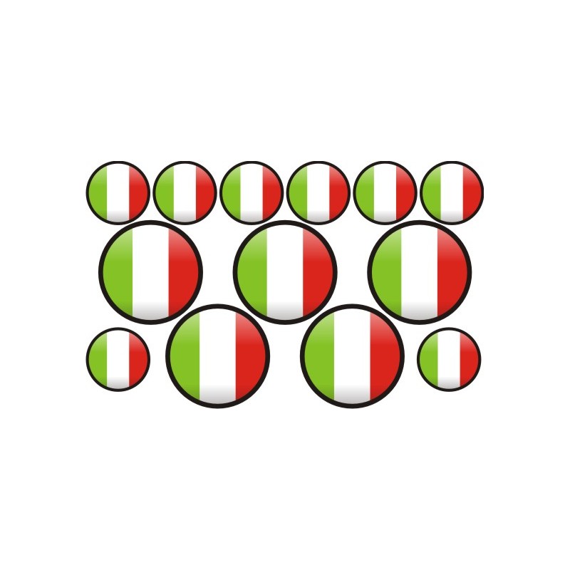 autocollant drapeau Italie rond