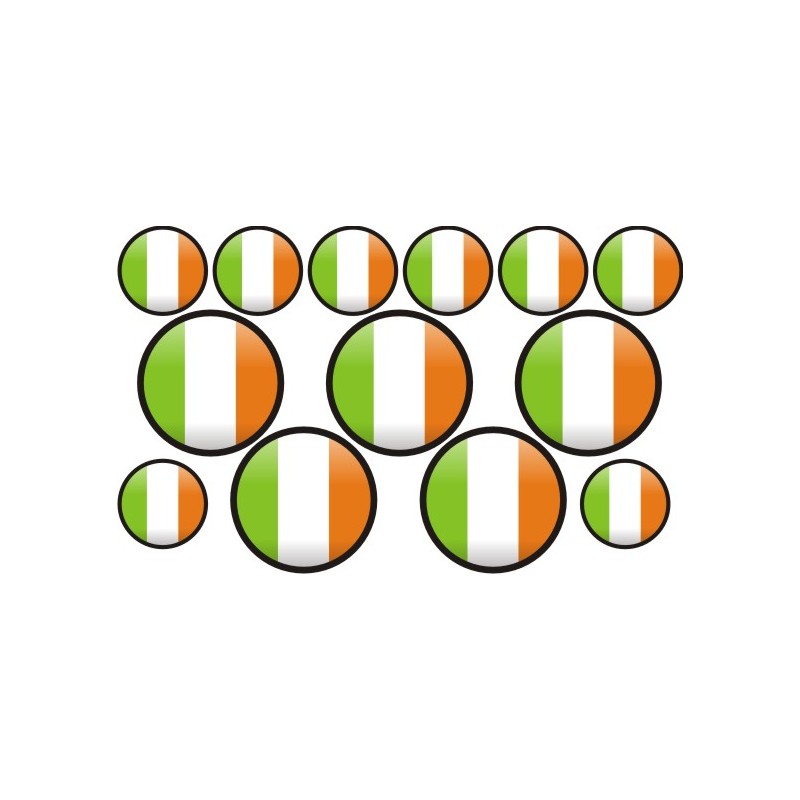 autocollant drapeau Irlande rond