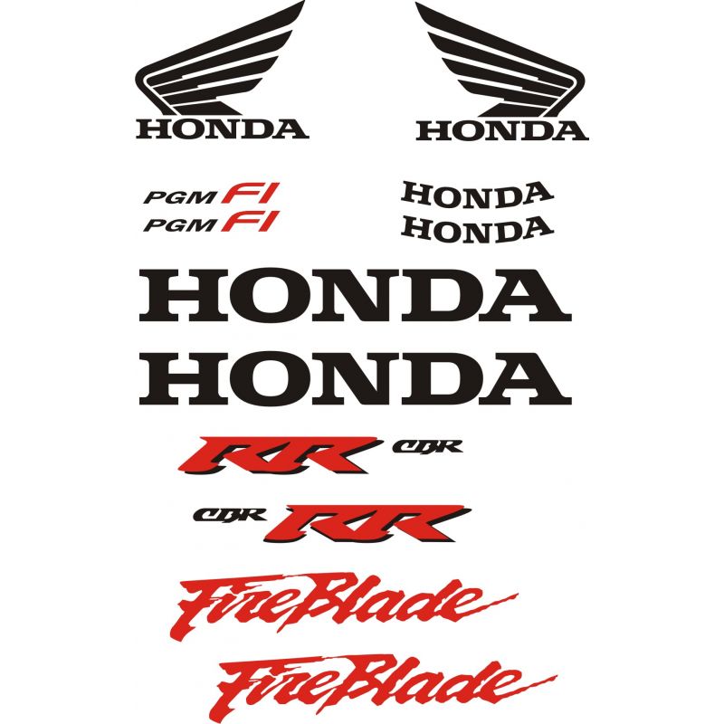 HONDA 929 CBR Fireblade Kit déco Stickers - Planche Autocollants Honda 60