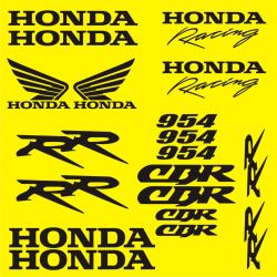 HONDA CBR 954 Kit déco Stickers - Planche Autocollants Honda 65