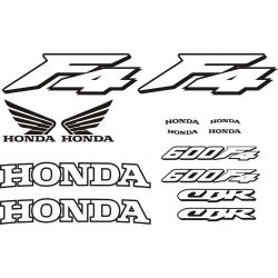HONDA CBR 600F4 kit Stickers - Planche Autocollants Honda 81