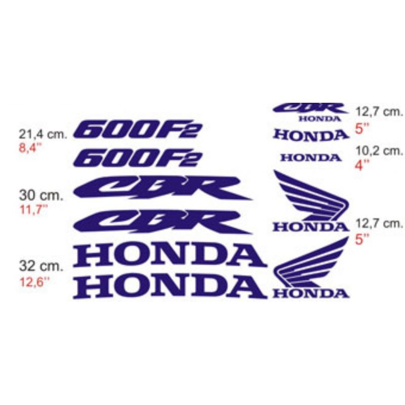 HONDA 600 F2 kit Stickers - Planche Autocollants Honda 86