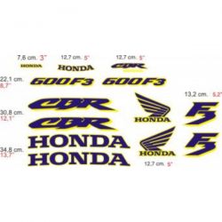 HONDA 600 F3 kit Stickers - Planche Autocollants Honda 87