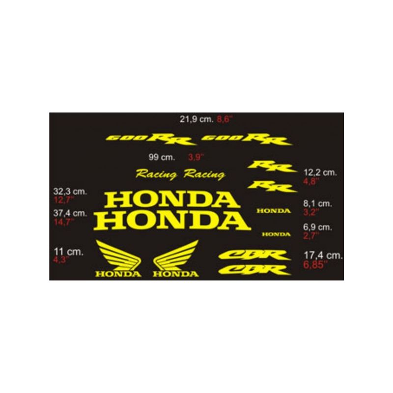 HONDA RR kit Stickers - Planche Autocollants Honda 88