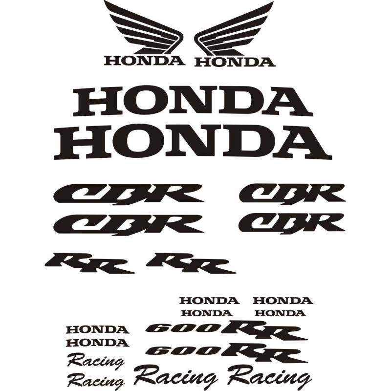 HONDA 600RR kit Stickers - Planche Autocollants Honda 89