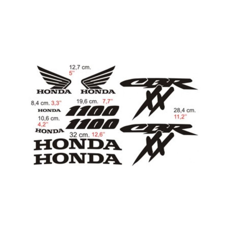 HONDA 1100 CBR XX kit Stickers - Planche Autocollants Honda 95