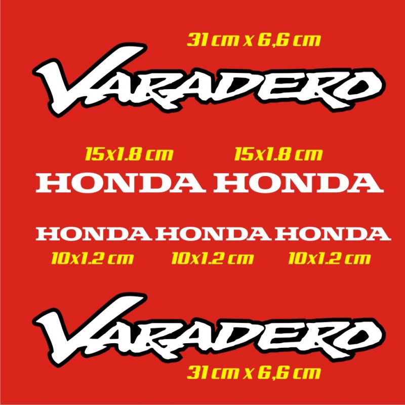 Honda Varadero Stickers - Autocollants Honda Varadero