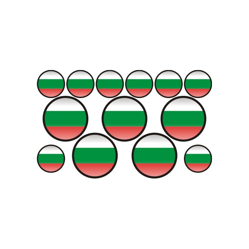 autocollant drapeau Bulgarie rond