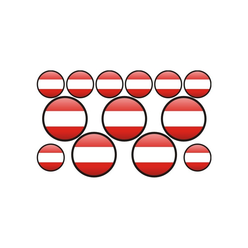 autocollant drapeau Autriche rond
