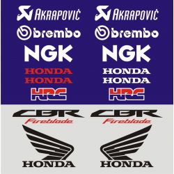 Honda HRC CBR Fireblade Stickers - Autocollants Honda HRC CBR Fireblade