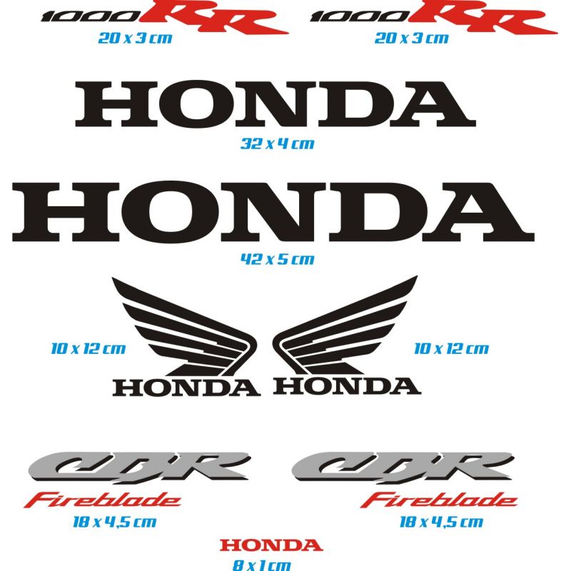 Honda CBR 1000 RR Fireblade Stickers - Autocollants Honda CBR 1000 RR Fireblade