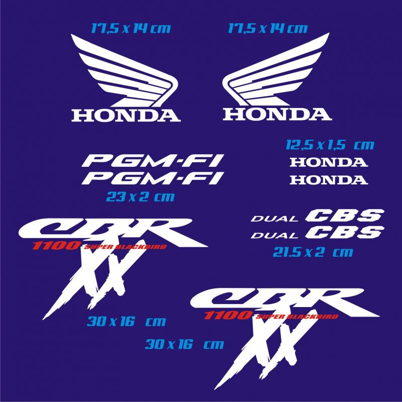 Honda Honda CBR XX 2000 Stickers - Autocollants Honda CBR XX 2000