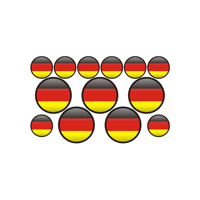 autocollant drapeau Allemagne rond