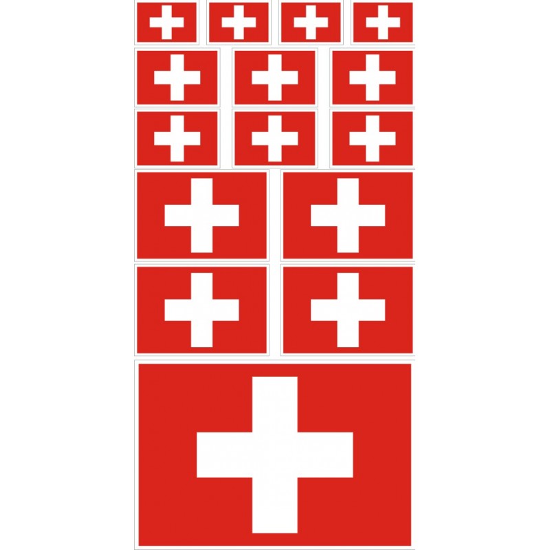sticker drapeau suisse
