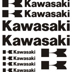 Kawasaki Stickers - Planche Autocollants Kawasaki - 112