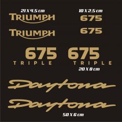Triumph 675 Triple Kit Stickers - Autocollants Triumph 36