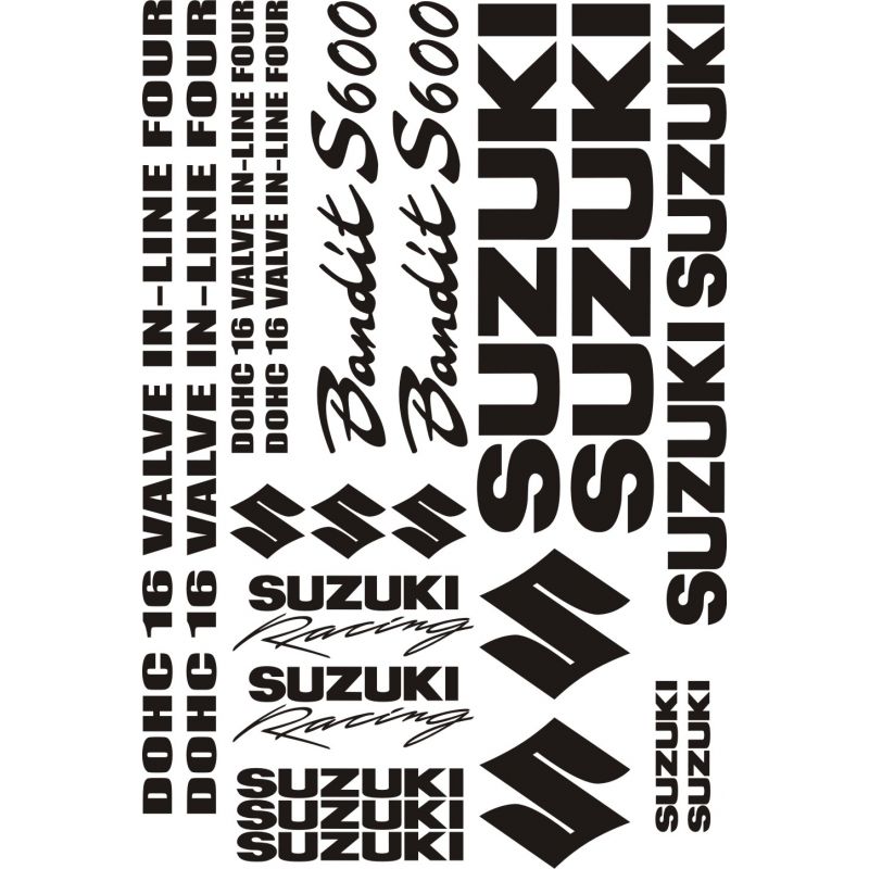 Suzuki Bandit 600S Stickers - Planche Autocollants Suzuki 10