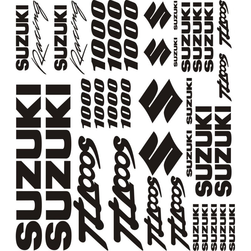 Suzuki 1000 TLS Stickers - Planche Autocollants Suzuki 12