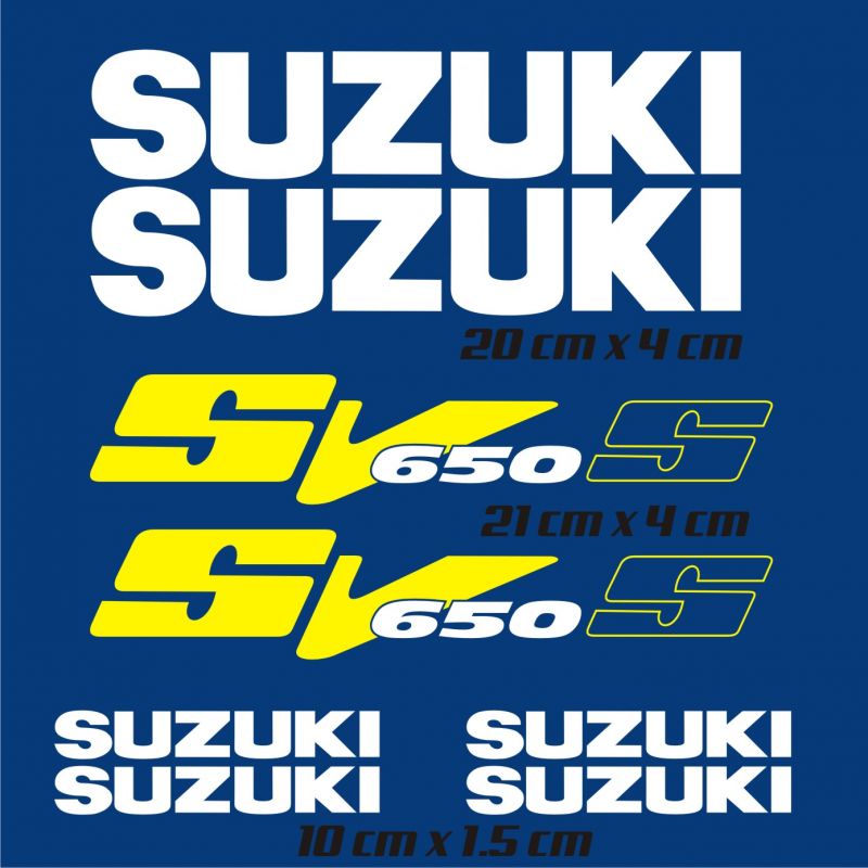 Suzuki 650 SVS Stickers - Planche Autocollants Suzuki 38