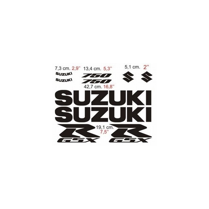 Suzuki 750 GSXR - 2004 Stickers - Autocollants Suzuki 75