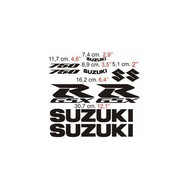 Suzuki 750 GSXR - 2006 Stickers - Autocollants Suzuki 77
