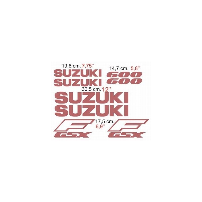 Suzuki GSX-F 600 Stickers - Autocollants Suzuki 90