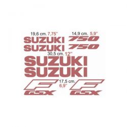 Suzuki GSX-F 750 Stickers - Autocollants Suzuki 91