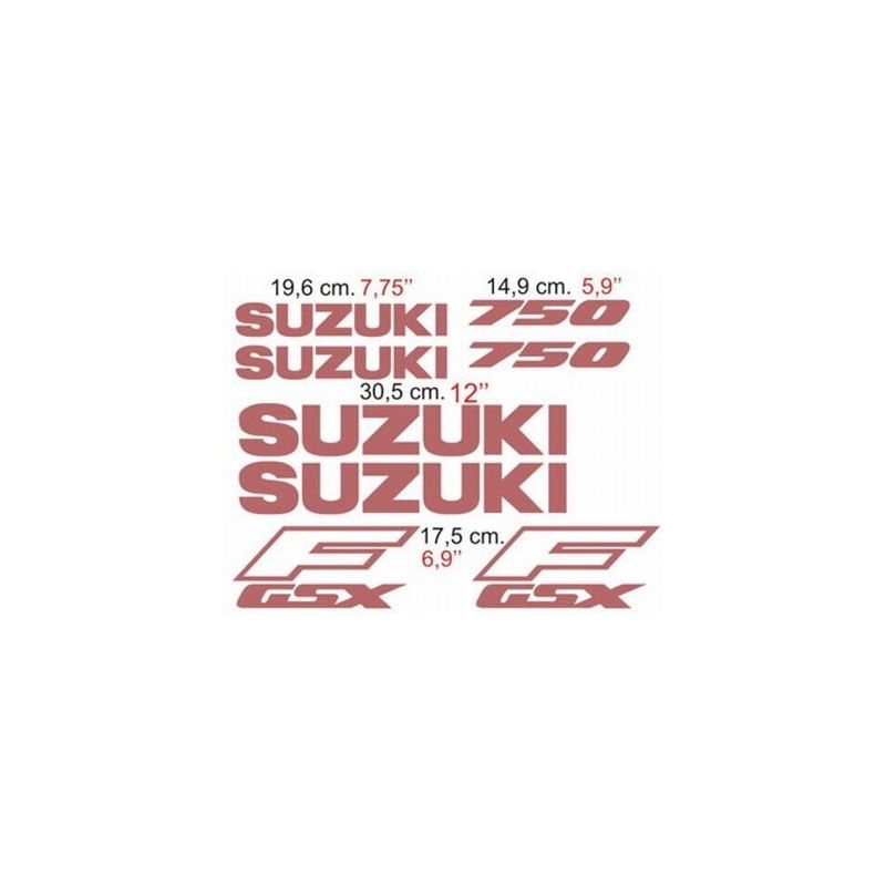 Suzuki GSX-F 750 Stickers - Autocollants Suzuki 91