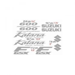 Suzuki 600 Katana - 1998 Stickers - Autocollants Suzuki 92