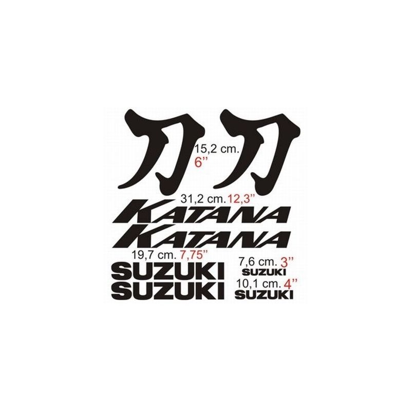Suzuki Katana 2001 custom Stickers - Autocollants Suzuki 94