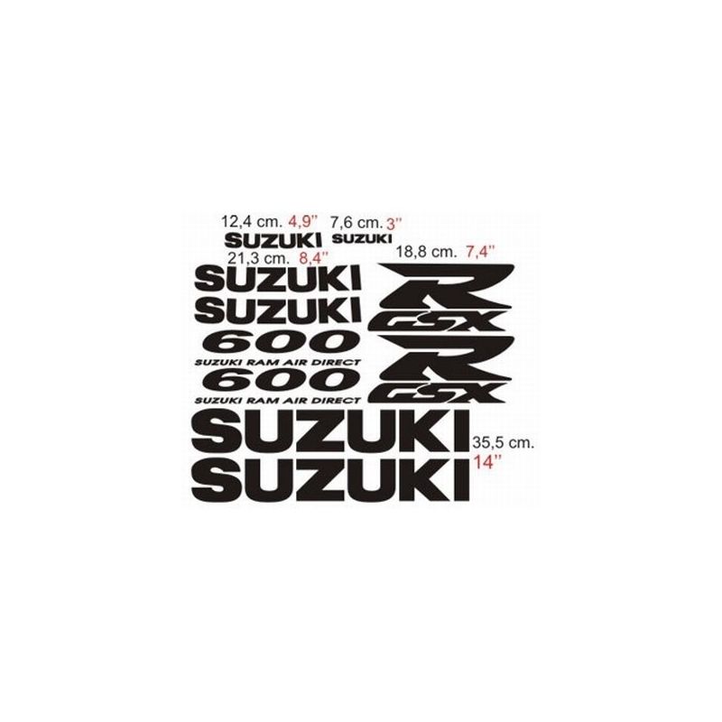 Suzuki GSXR 600 - 1996 Stickers - Autocollants Suzuki 101
