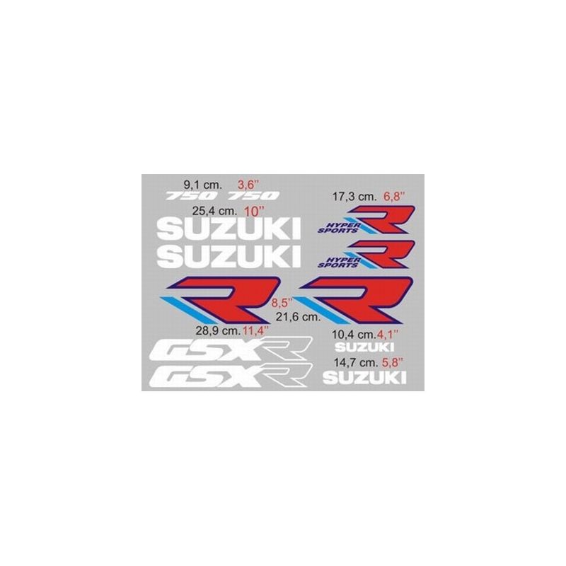 Suzuki GSXR 750 1988-89 - Stickers - Autocollants Suzuki 110