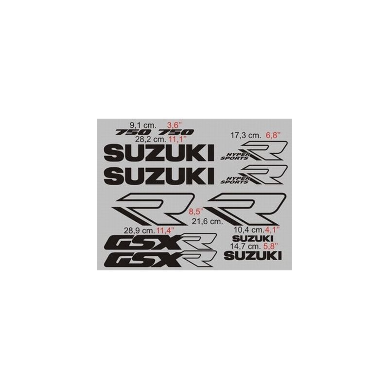 Suzuki GSXR 750 1988-89 - Stickers - Autocollants Suzuki 111