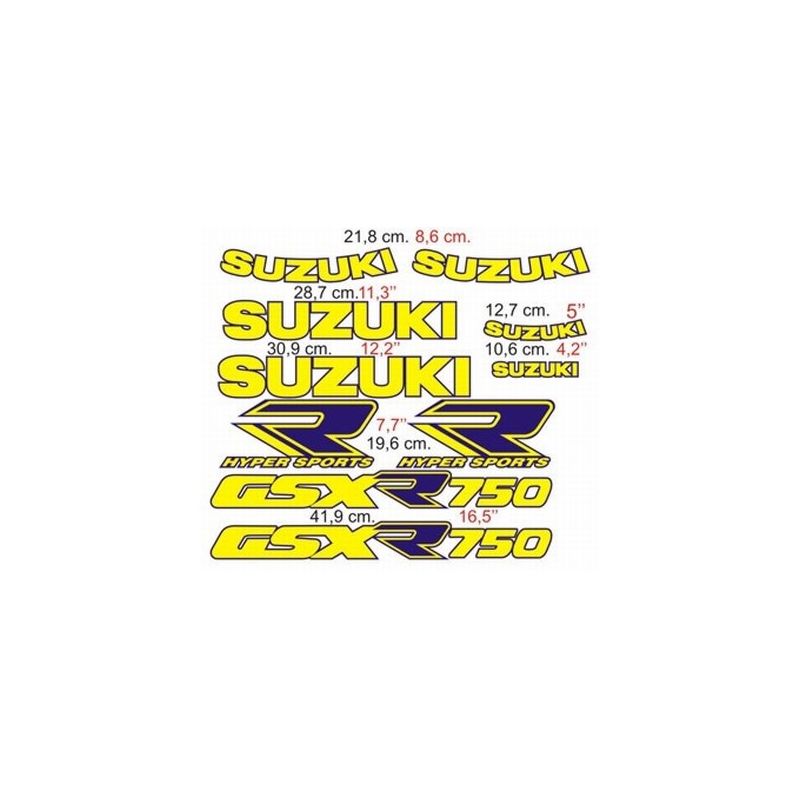 Suzuki GSXR 750 - 1988-89 Stickers - Autocollants Suzuki 113