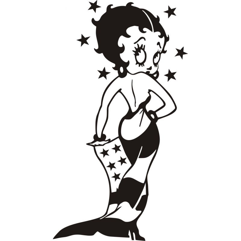 Dessin adhésif - Sticker Cartoon Betty 71