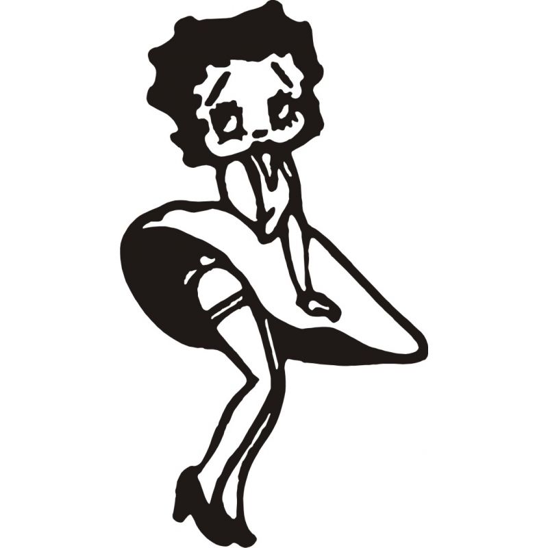 Dessin adhésif - Sticker Cartoon Betty 76