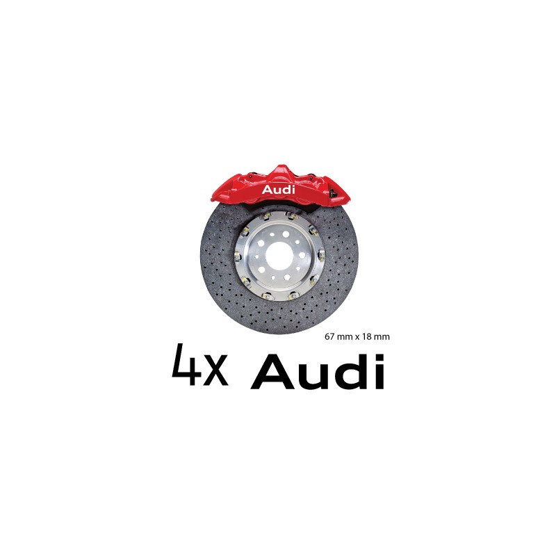 Stickers étrier frein Audi logo 2 (x4)