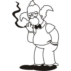 Dessin adhésif - Sticker Cartoon Bart 121