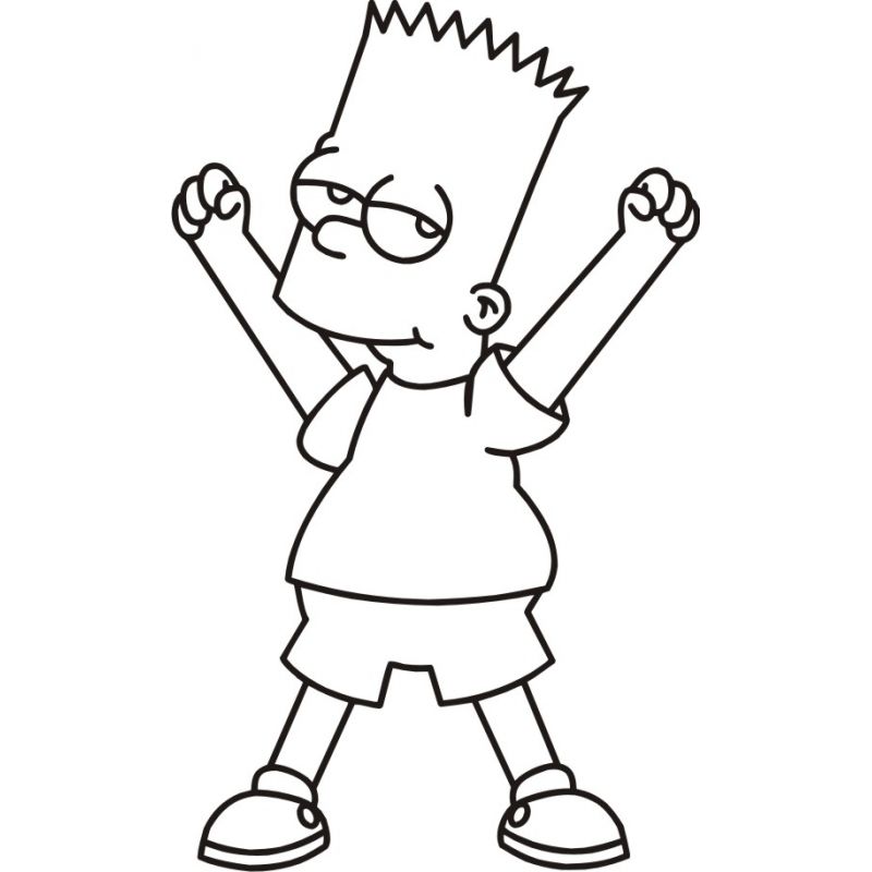 the simpsons coloring page easy