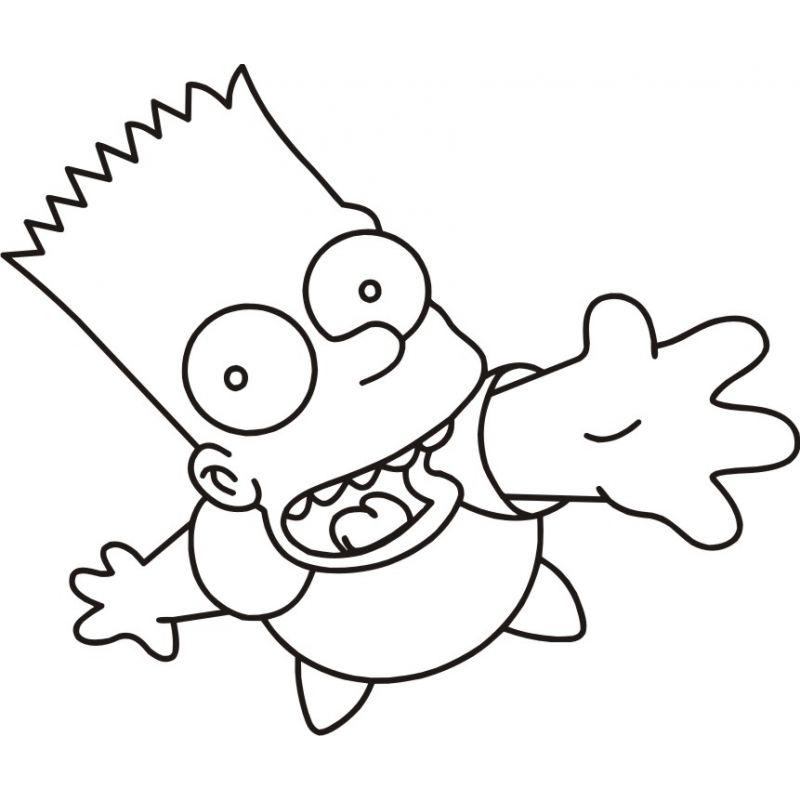 Dessin adhésif - Sticker Cartoon Bart 142