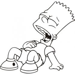 Dessin adhésif - Sticker Cartoon Bart 143