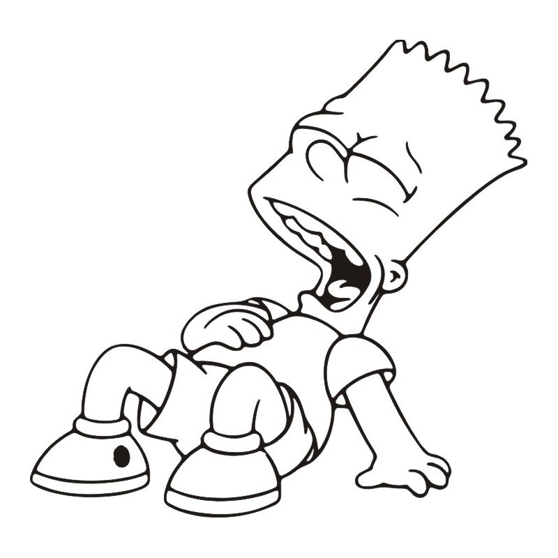 Dessin adhésif - Sticker Cartoon Bart 143