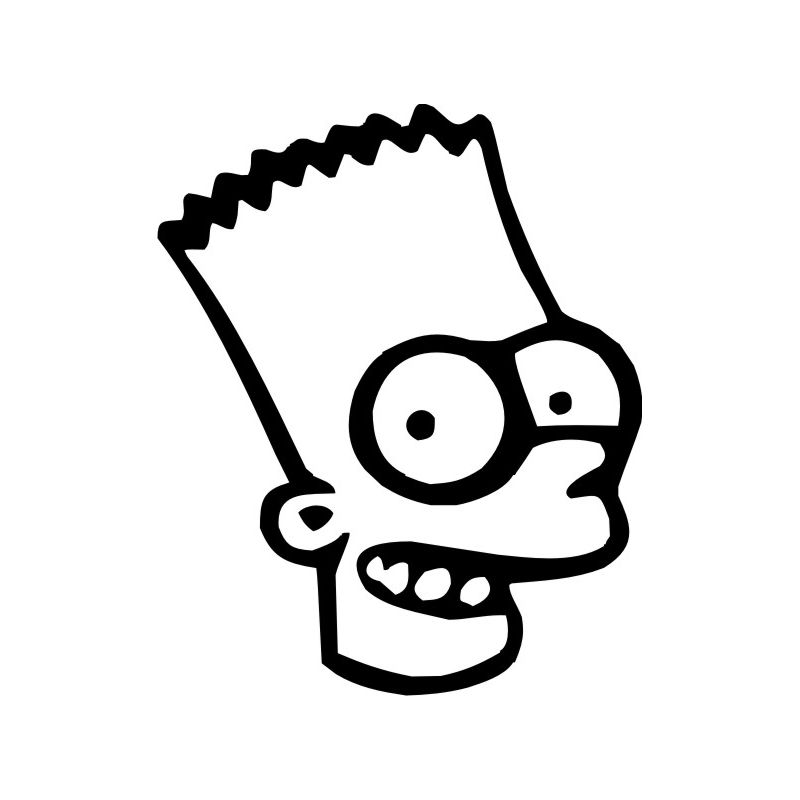 Dessin adhésif - Sticker Cartoon Bart 147