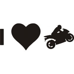 J'aime la moto - Sticker autocollant