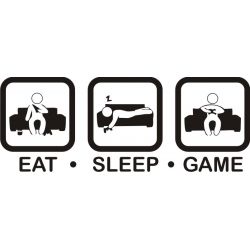 Eat Sleep Game 2 - Sticker autocollant